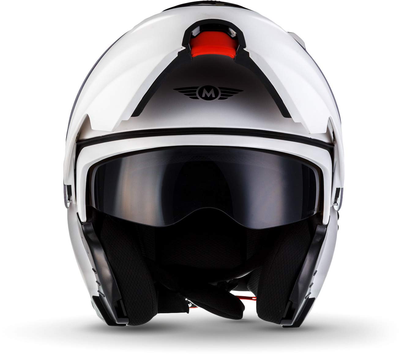 F19 „Matt White“ · Motorrad-Helm · Klapp-Helm Modular-Helm Flip-up Integral-Helm Motorrad-Helm Roller-Helm Cruiser · ECE 22.05 Sonnenvisier Schnellverschluss Tasche M (57-58cm)