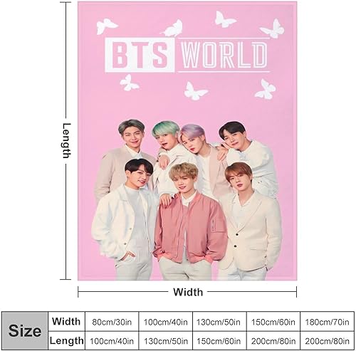 Miniatura 2 de Kpop Dynamite - Manta de franela de forro polar ultrasuave, ropa de cama ligera y mullida para adultos de 60 x 50 pulgadas