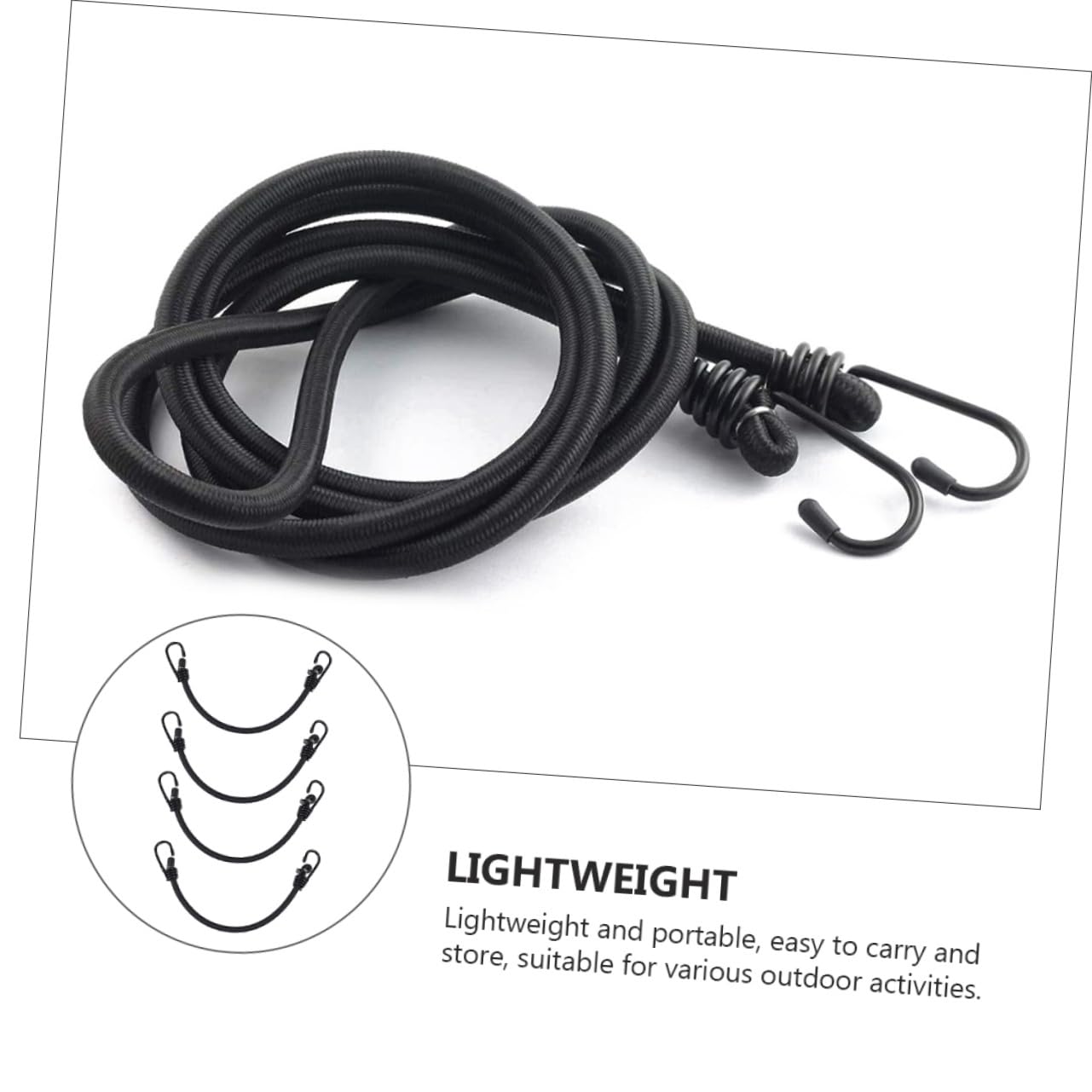 4 pezzi Cinghie Elastiche con Ganci Fasce Resistenti Alta Elasticità per Camion e Bagagli Elastici Antistrappo per Fissaggio Sicuro