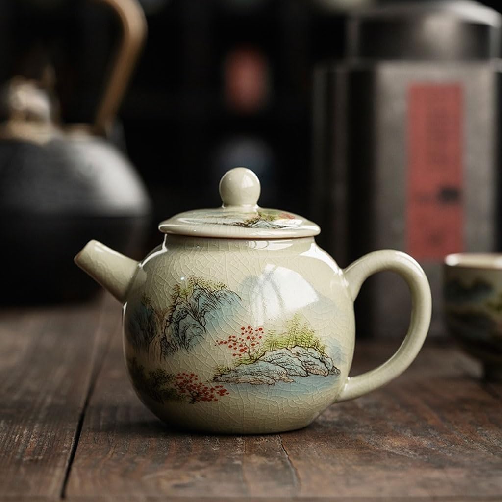 Ceramic Teapot Small Filter Teapot Handmade Retro Teapot For Brewing Tea Household Ceramic Kung Fu Tea Set Tea Pot Ceramic