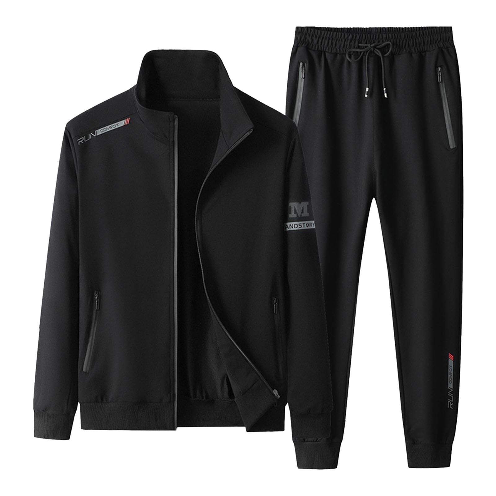 Tuta da uomo lunga da jogging, tuta sportiva oversize, abbigliamento sportivo, in due pezzi, tuta da fitness, 2 pezzi, felpa + pantaloni sportivi unisex