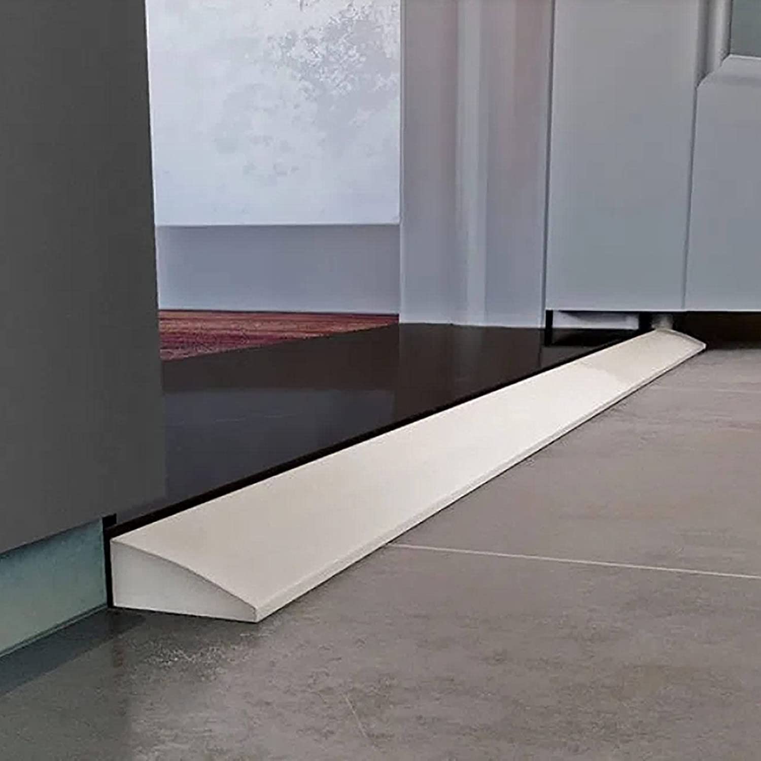 Rampa de puerta de silicona para sillas de ruedas, rampa de umbral portátil autoadhesiva para puertas, rampa de bordillo para robot de barrido y bicicletas