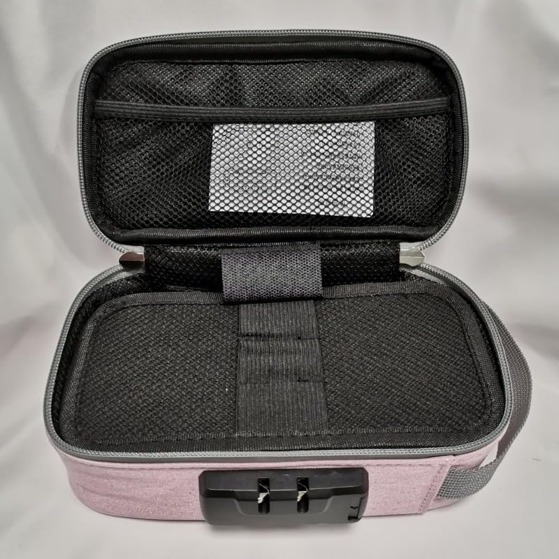 Borsa Porta Trucchi con Lucchetto a Combinazione, Organizer da Viaggio Portatile per Uomo/Donna, Scatola per Trucchi con Chiusura, borsette da Toilette per la Bellezza.