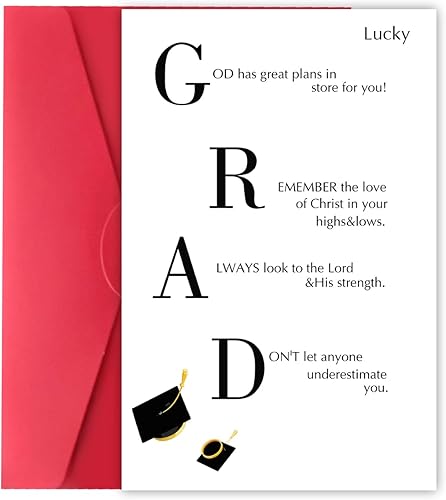 XXDJLP Tarjeta de felicitación de graduación feliz para ella y él, tarjeta de felicitación humorística para graduado de papá mamá, tarjeta de