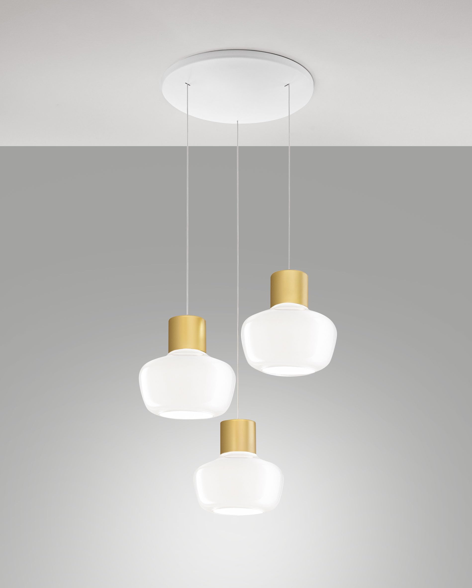 Kino LED Pendant Light 36 W 3900 lm 3000 K Dimmable Metal Frame Borosilicate Glass White