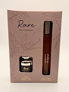 Rare Eau de Parfum Set – Warm & Spicy Vanilla Ginger Scent with Sandalwood & Musk Notes, 10mL Spray + 5mL Rollerball