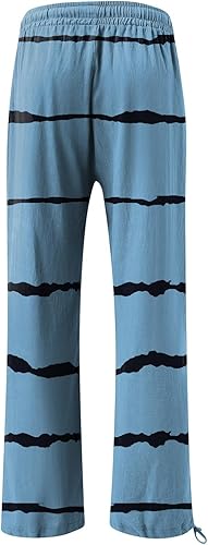 Miniatura 3 de Pantalones de pierna ancha para mujer, pantalones largos de pierna ancha 2024 con bolsillo, estampado de moda para mujer, cintura alta, holgados,