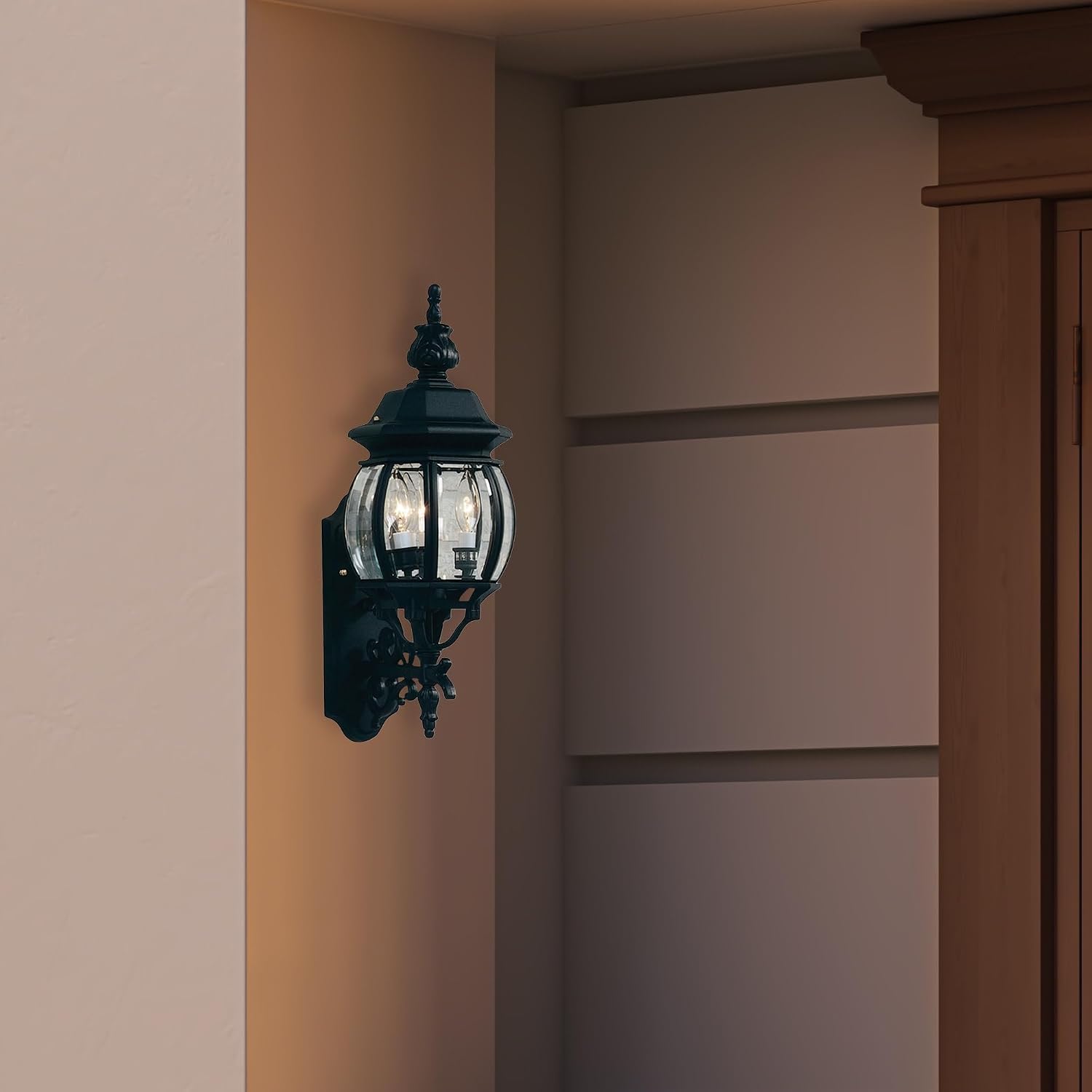 Artcraft Lighting Classico Medium European Style Outdoor Wall Mount, Black