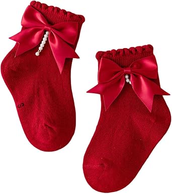 Baby Girls Lace Ruffles Socks Breathable Knee High Dress Stockings Toddlers Soft Princess Ankle Socks
