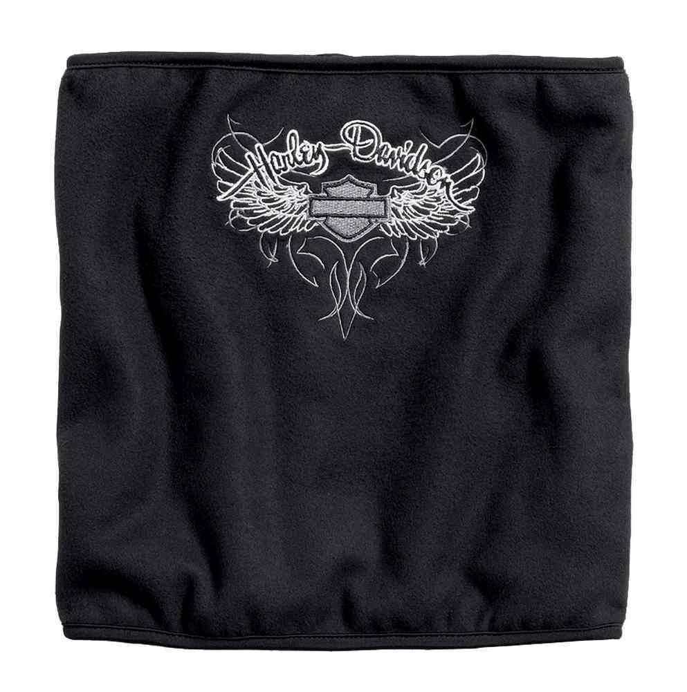 Harley-Davidson Women's Wing Wind-Resistant Fleece Neck Tube, Black 99554-16VW