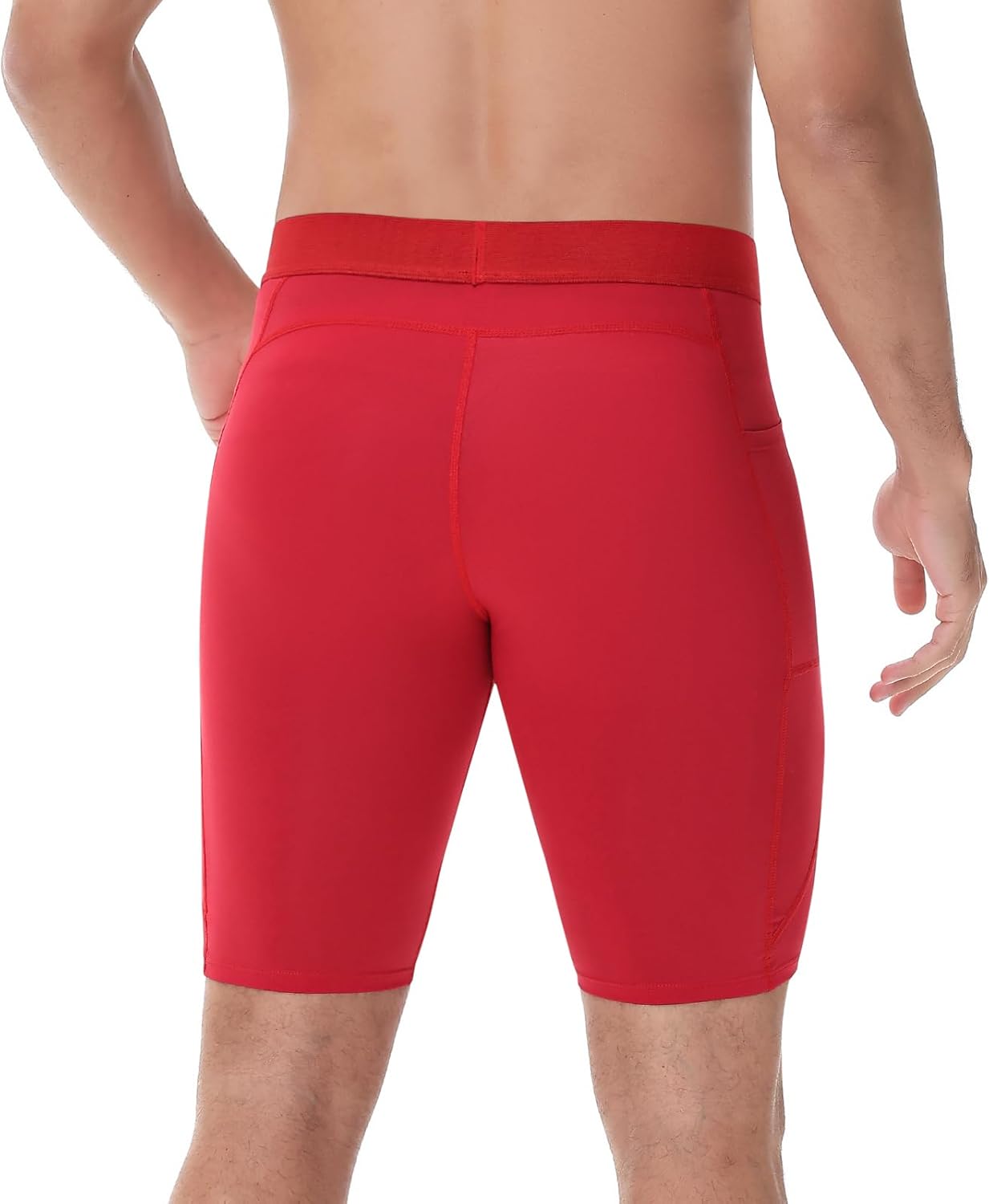 Compression Shorts for Men Pocket Compression Spandex Underwear Shorts Running Workout Athletic - Image 3