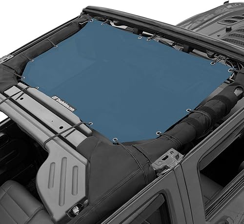 Miniatura 63 de Shadeidea JK - Funda para techo de malla suave compatible con Jeep Wrangler JKU (2007-2018) - Bloqueador UV contra el ruido del viento - Garantía