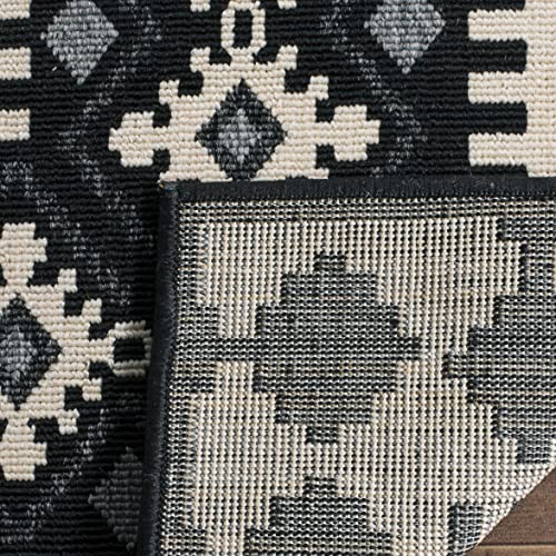Tapete Safavieh Veranda 76x31 cm Negro y Crema miniatura 5