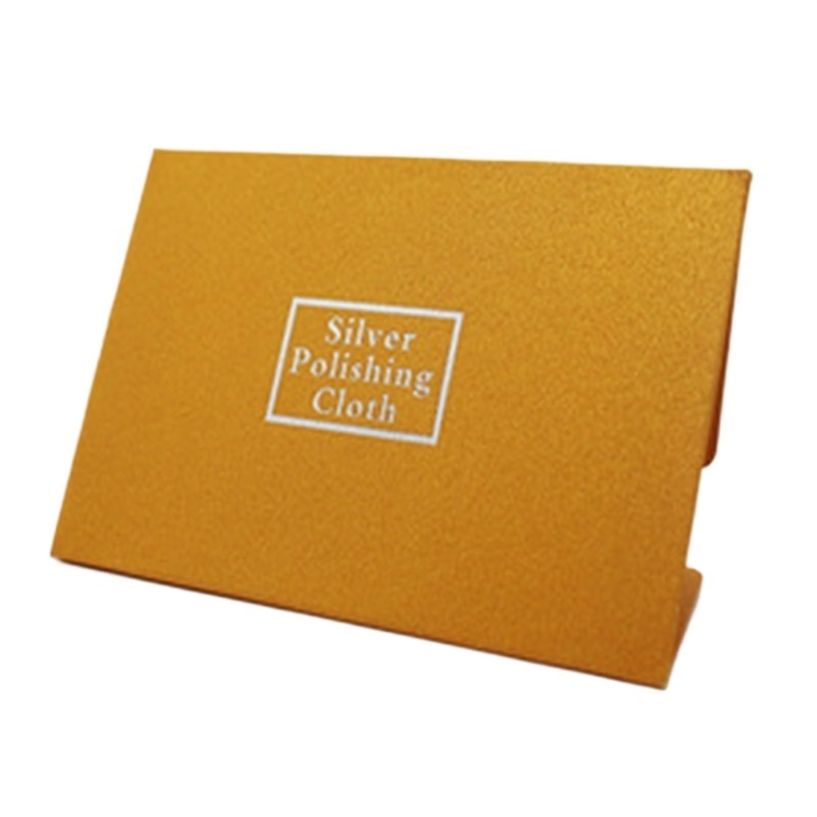 Silberputztuch für schmuck Poliertuch for Silber und Gold, Anlaufschutz, Schmuckwerkzeuge, Polierreinigung for Sterlingsilber, 100 Stück, 10 x 6,5 cm(Color:Orange Yellow)