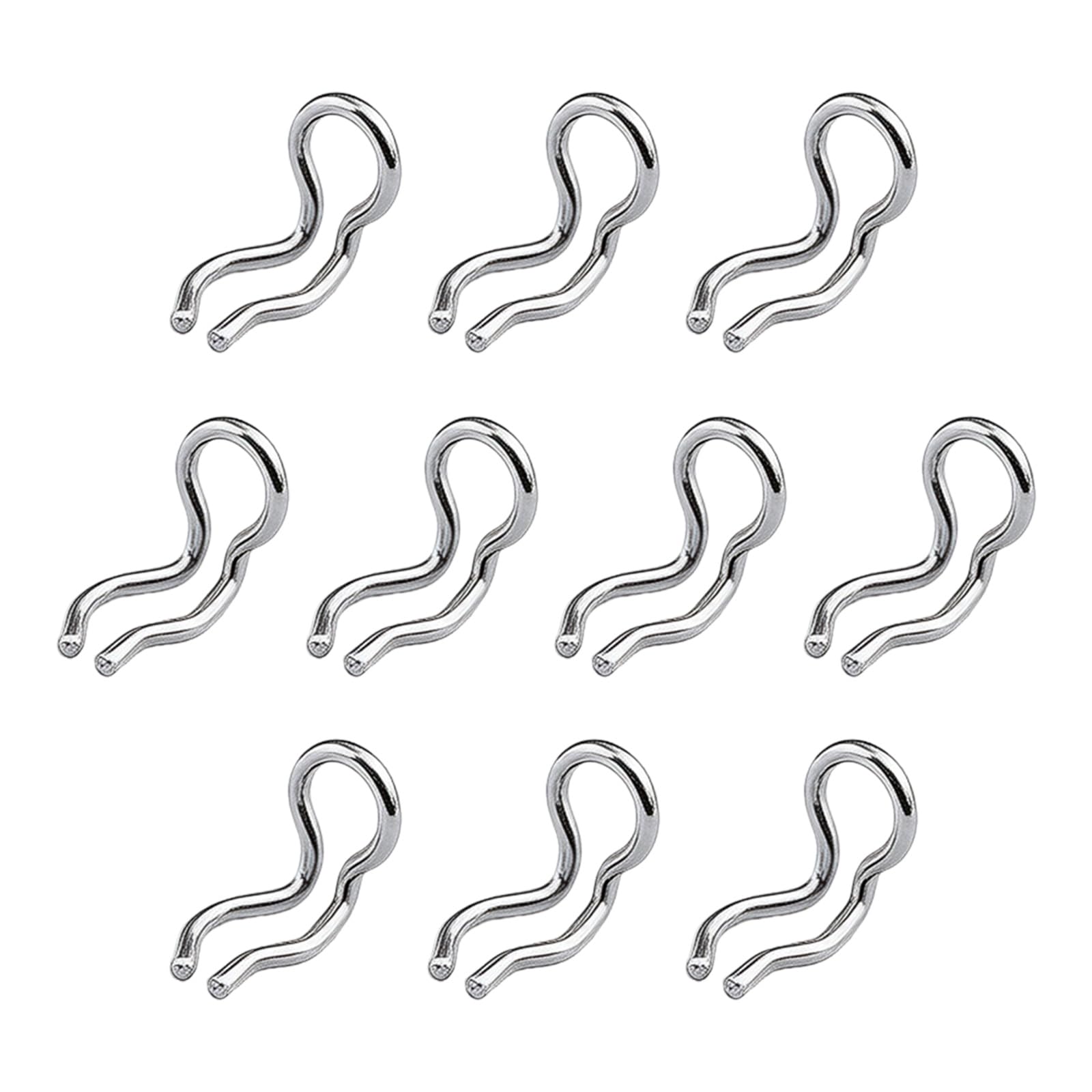 10Pcs Stainless Steel Brake Pad Caliper Replacement Set, Compatible with Shimano & Formula Mega Pad Pin Brake Systems