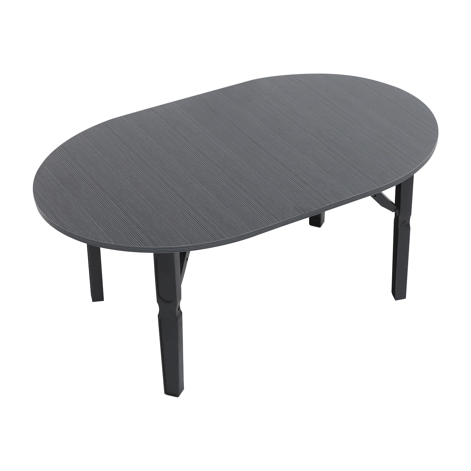Portable Coffee Table for Small Spaces Living Room Portable Simple Modern Center Table Small Oval-Shaped Coffee Table Black