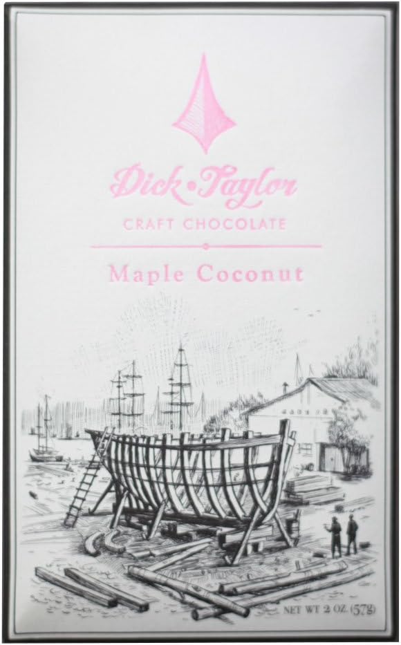 Dick Taylor Chocolate, Chocolate Maple Coconut Bar, 2 Ounce