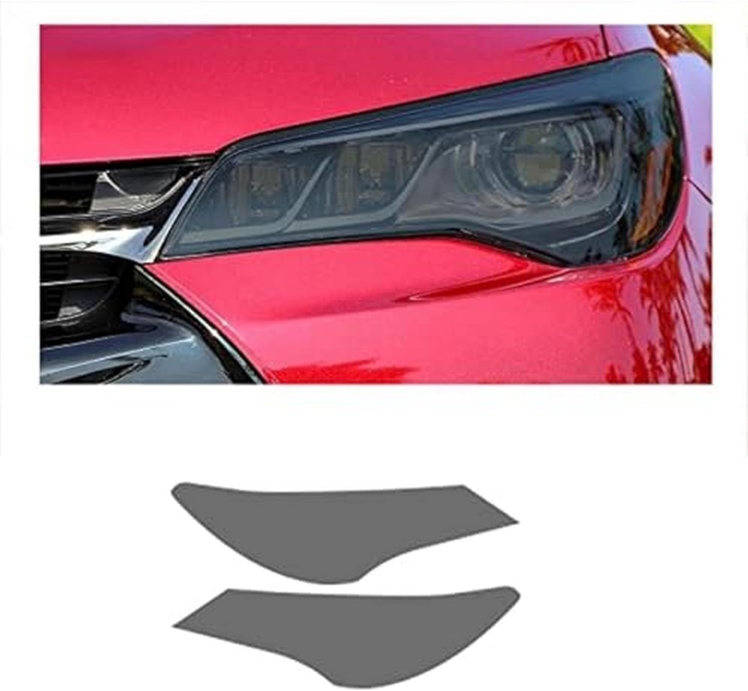 SamLng Car Front Light Film For Camry 2014-2017 Car Headlight Protective Film Front Light Transparent Blackened TPU Sticker Car Headlight Protective Film