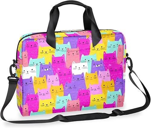 Miniatura 27 de Bonita bolsa de hombro para computadora portátil para mujeres y hombres, bolsa para computadora portátil, funda para laptop, maletín de transporte