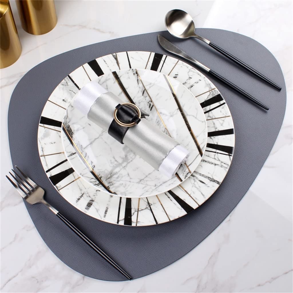 Ensemble de couverts avec assiette occidentale pour restaurant, table à manger, assiette, napperon, ensemble complet