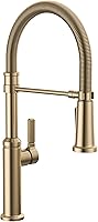 Delta Rhett Pro Commercial Kitchen Faucet Pull-Down Sprayer Single Hole Champagne Bronze Brushed Gold 18829-CZ-DST