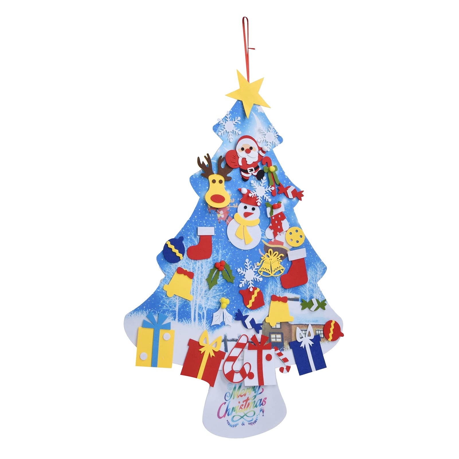 Amazon.co.jp: フェルトクリスマスツリーオーナメントセット取り外し