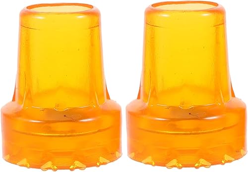Paquete de 2 almohadillas de plástico antideslizantes para pies de caña de repuesto para bastones de trekking, muletas montañismo
