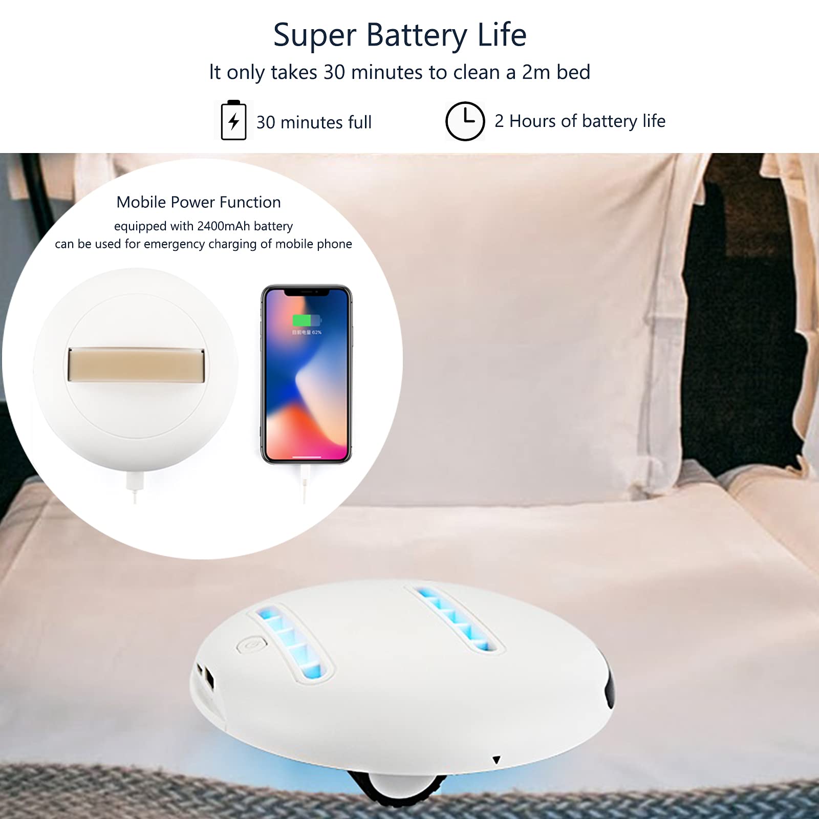 Buy foreverLily Cordless Mite Removal Robot AutopilotVacuum Cleaner