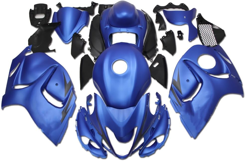 Fairing Complete Matte Blue Fit for 2008-2019 GSXR 1300 Gen2 Injection ABS Plastic Bodywork Aftermarket Bodyframe Kit Set 2009 2010 2011 2012 2013 2014 2015 2016