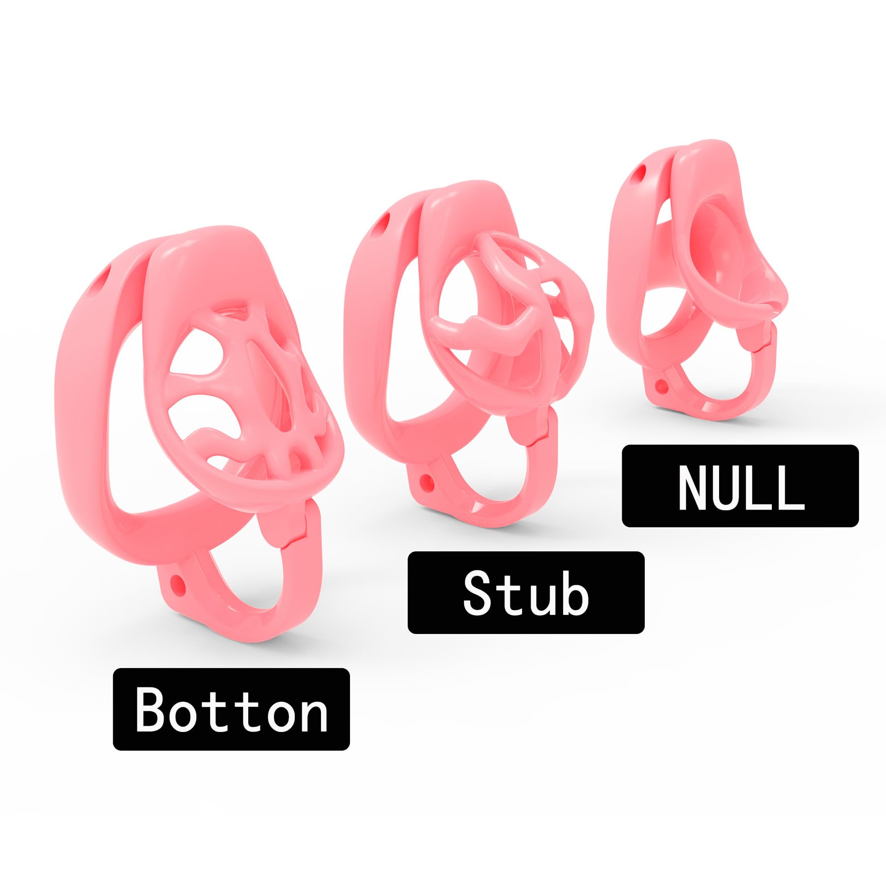 Chastity Cage Uomo Gabbia Pene Sissy Cintura Di Castità Maschile Cock Cage Erotitici Sexy Per Coppie (Black,Botton)