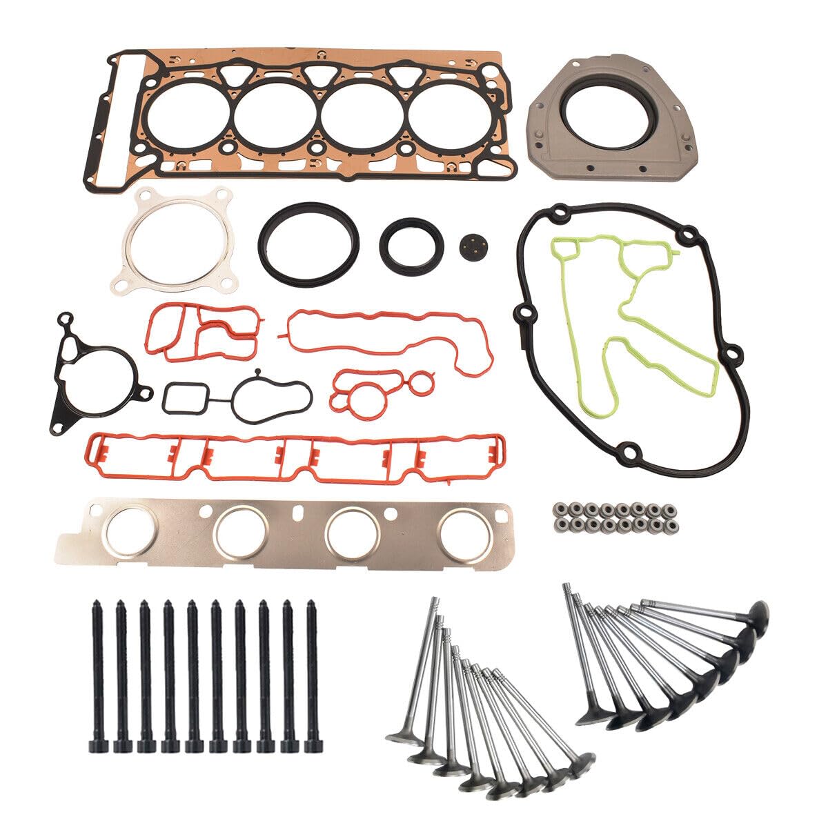 Joint de culasse avec jeu de soupapes avec boulon Compatible avec V W S.e a.t Sk0da 1.8 TFSI 2.0 TFSI 1.8 TSI 2.0 TSI 06H103383AF 06J103383D 06H103085J 06H103085G 06B103113C