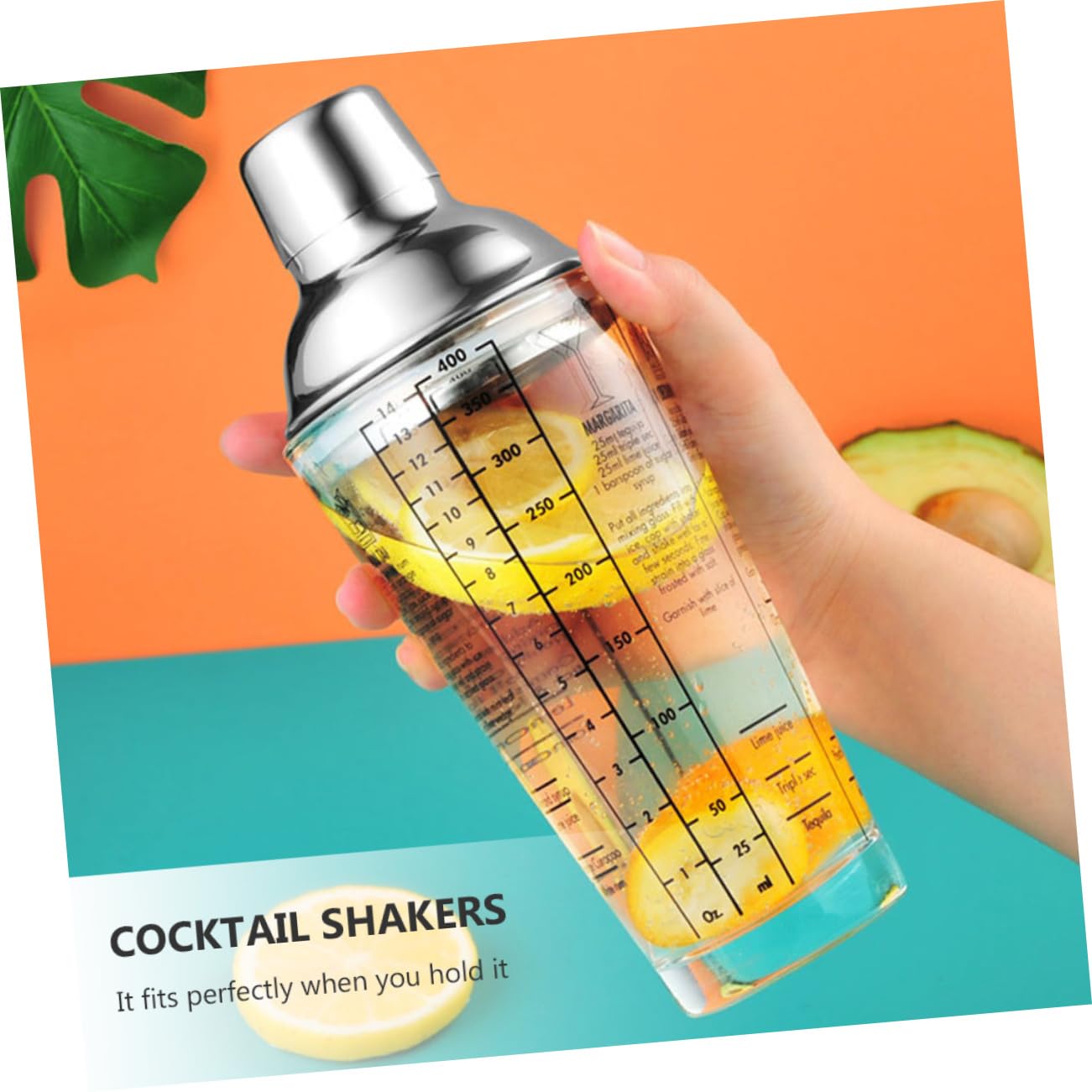 UKCOCO Set 4 Pezzi Shaker per Cocktail in Acciaio Inossidabile Kit Attrezzatura Barman Bilanciato e Lucidato Regalo per Amanti di Cocktail e Aperitivi Colore Casuale