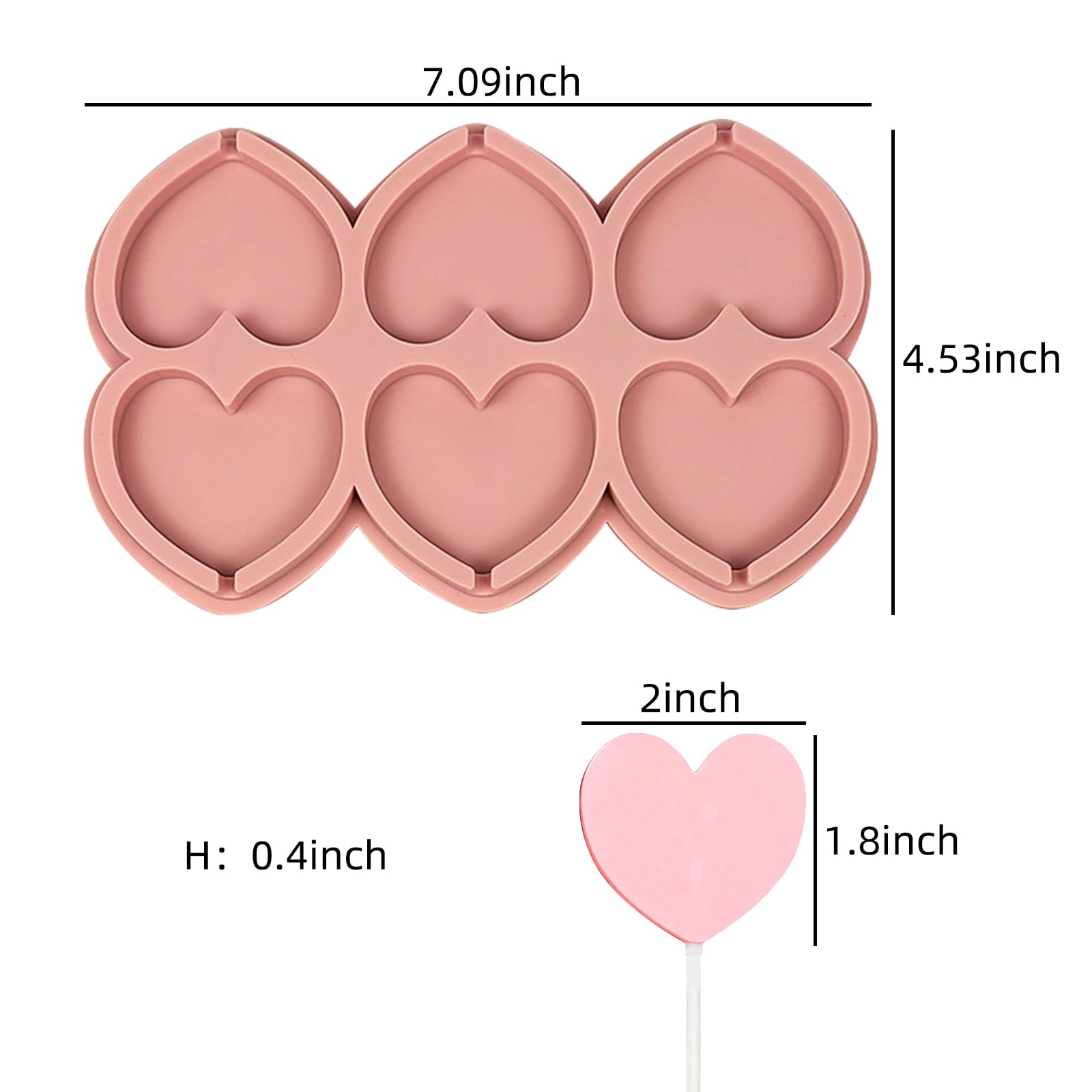 Amazon.co.jp: EDUEE ハートロリポップ型 2インチ シリコン