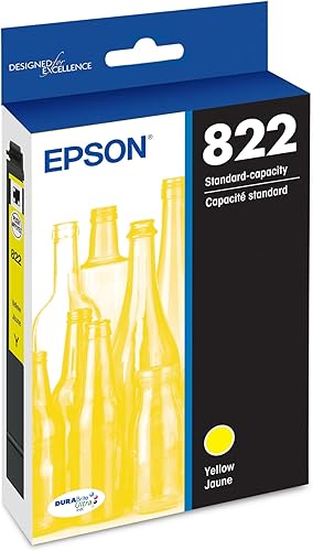 Epson 822 DURABrite Ultra Ink Cartucho amarillo de capacidad estándar (T822420-S) funciona con Workforce Pro WF-3820, WF-3823, WF-4820, WF-4830,