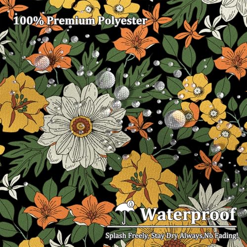 Rideau de douche style rustique vintage floral pour bain chic - 3