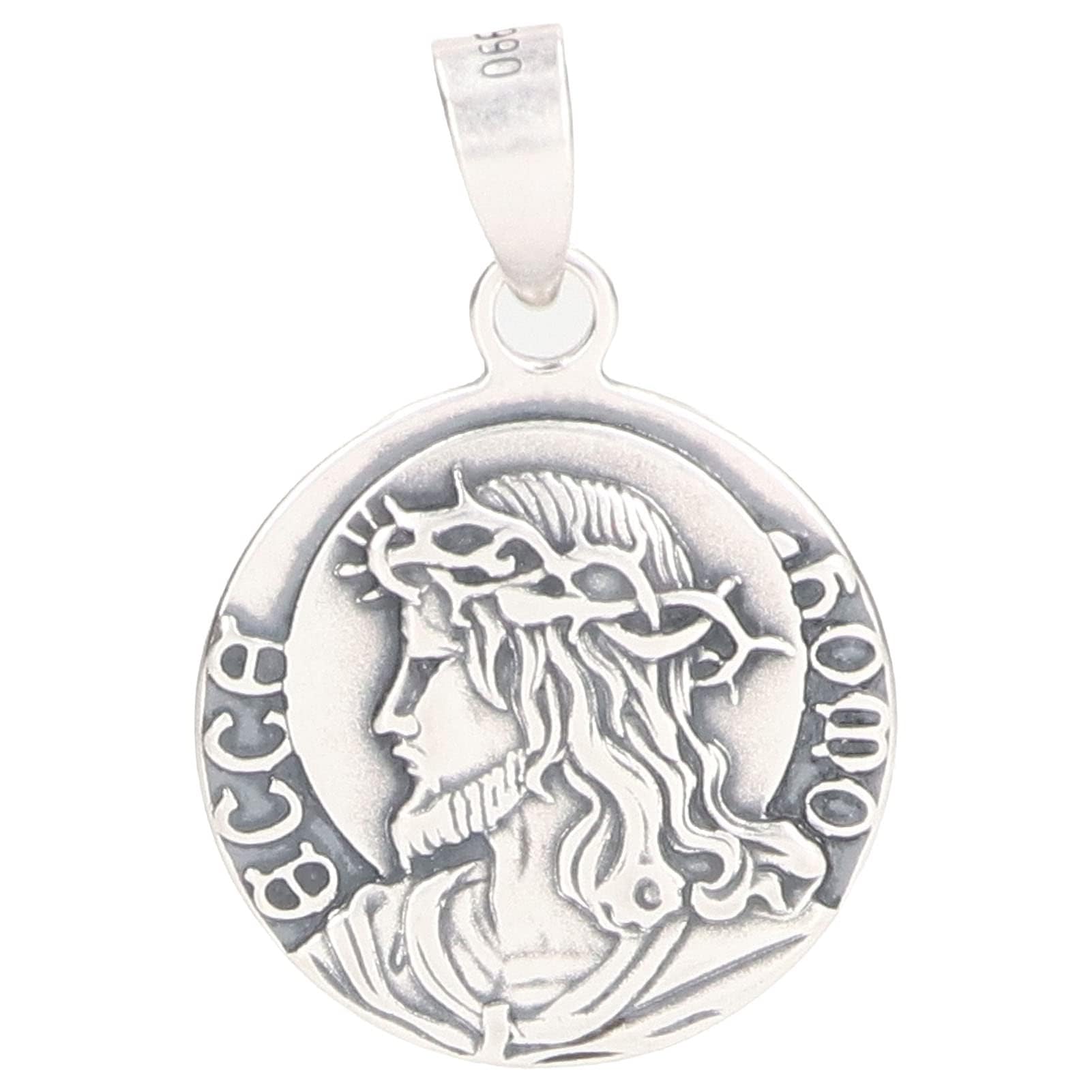 Couronne D'épines Pendentif en Argent 925 aux Détails Exquis