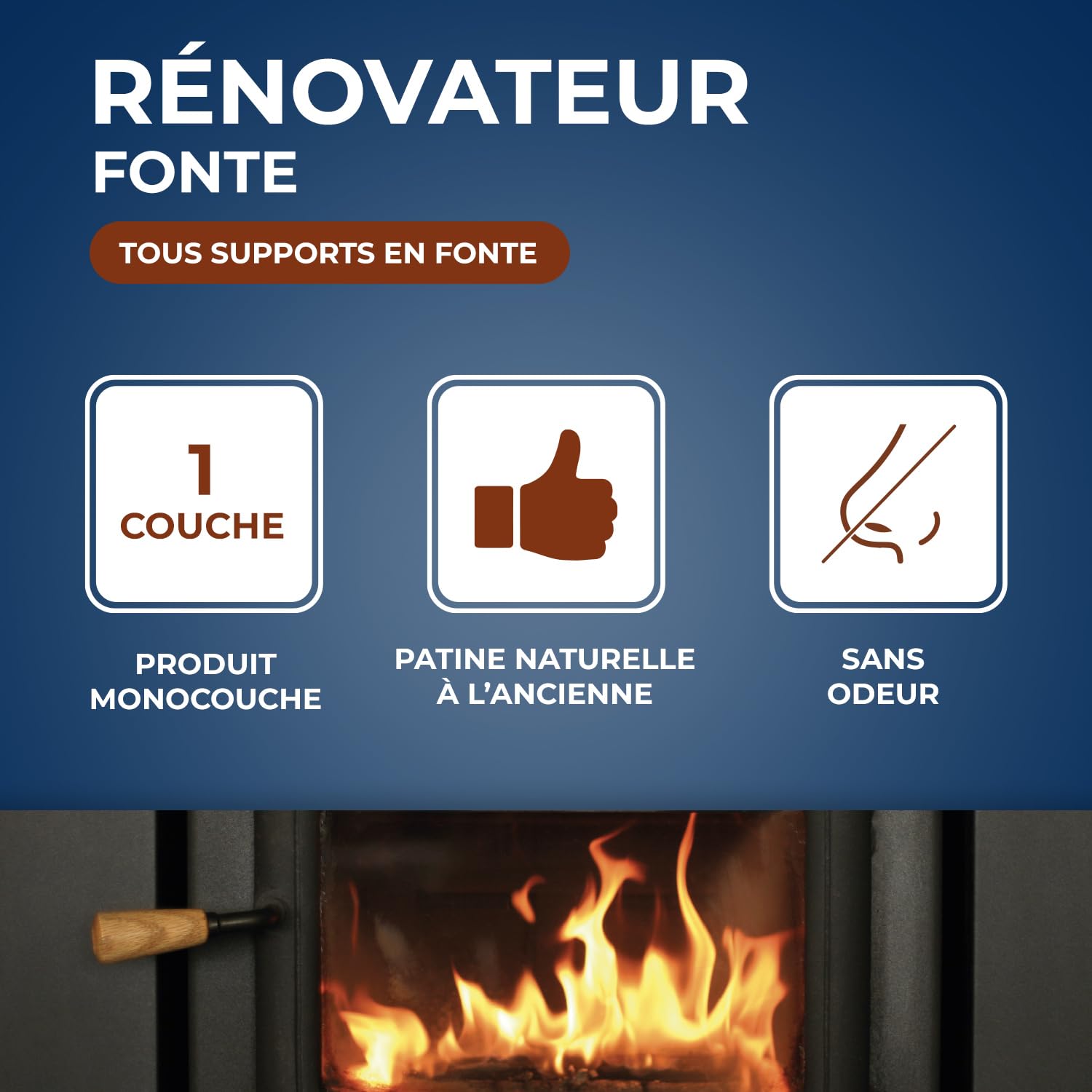 STARWAX Rénovateur fonte et acier pour poêle 200ml noir