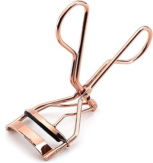 أداة تجعيد الرموش الاحترافية، أداة تمويج الرموش مع وسادة سيليكون ناعمة، أداة تجعيد الرموش الصناعية والطبيعية، أداة تمويج الرموش من الستيل من ارمونيا ميك اب، ذهبي وردي