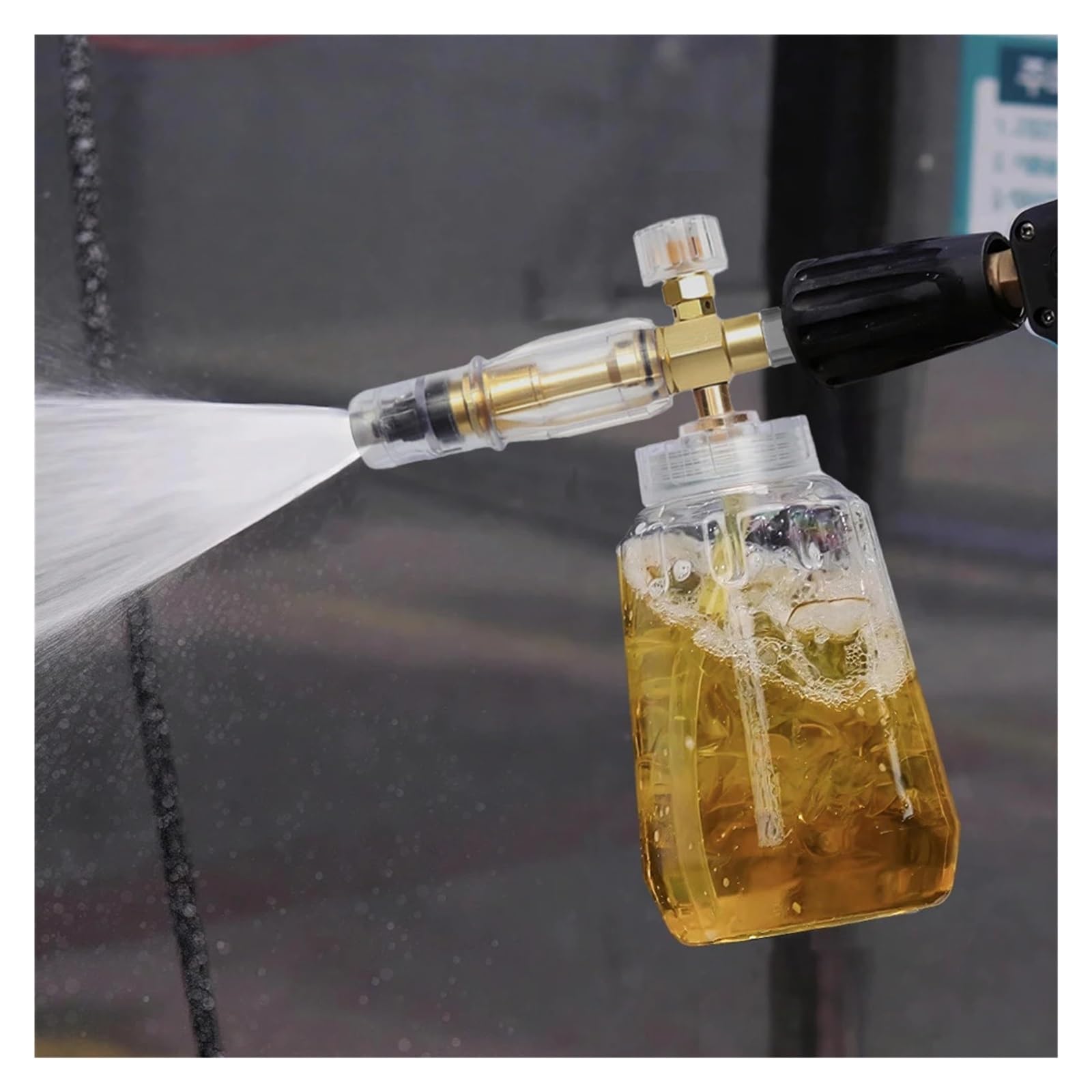 Transparente Schneeschaumkanone for Hochdruckreiniger, Hochdrucksprüher for Selbstbedienungs-Autowäsche
