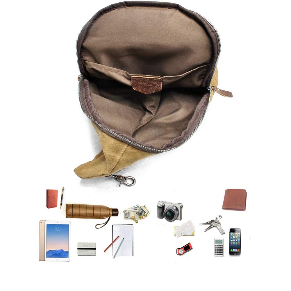Mochila impermeable de lona encerada para hombre y mujer, color 04 #, tamaño size