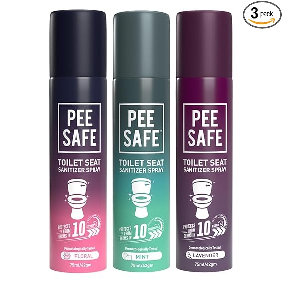 Pee Safe Toilet Seat Sanitizer Spray Mint (Pack of 3 Pee Safe Toilet Seat Sanitizer Spray Mint (Pack of 3