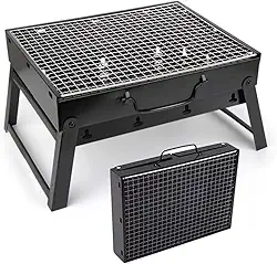 Mini Churrasqueira Portátil Prática Com Pernas Dobráveis