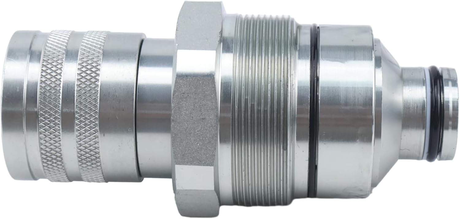 Hydraulic Female Flat Face Quick Coupler 47396761 Compatible with Case SV185 SV250 SV280 TR270 TR310 TR320 SR130 SR150 New Holland C227 C232 C238 L213 L215 L216 L218 Skid Steer Loaders