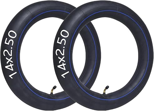 2 Pack 14x2.50 Heavy Duty Replacement Inner Tubes, 14 Inch Inner Tube | for 14 inch Electric Bike Inner Tubes [Thickened] [45Angled Valve Stem]