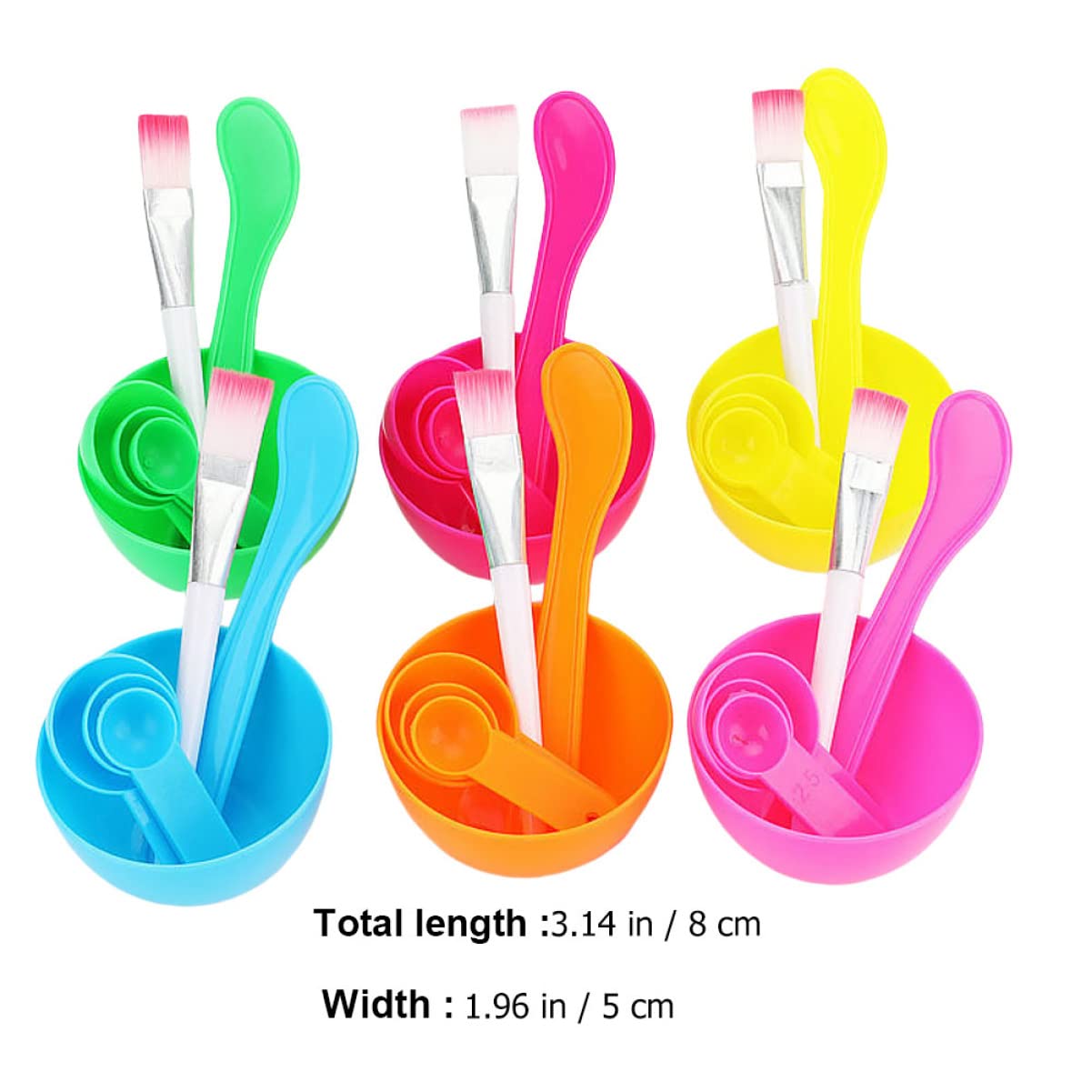 TOVINANNA Diy Mask Mixing Bowl Set 6 Pieces Face Mask Bowl Brush Set Random Color