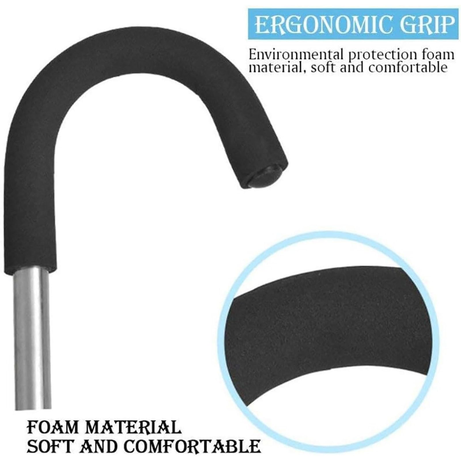 Bastón Trípode para Caminar Bastones Taburete Bastón Ortopédico Mango Ergonómico Silla con Muletas Plegable para Viajes para Ancianos y Discapacitados