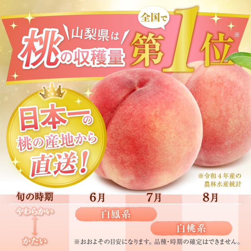 Amazon.co.jp: 甲州市産 味自慢桃【訳あり品】を感謝込めて朝どれでお