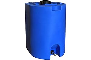 55 Gallon Unique Space Saving Stackable Design Utility Water Tank with Large...