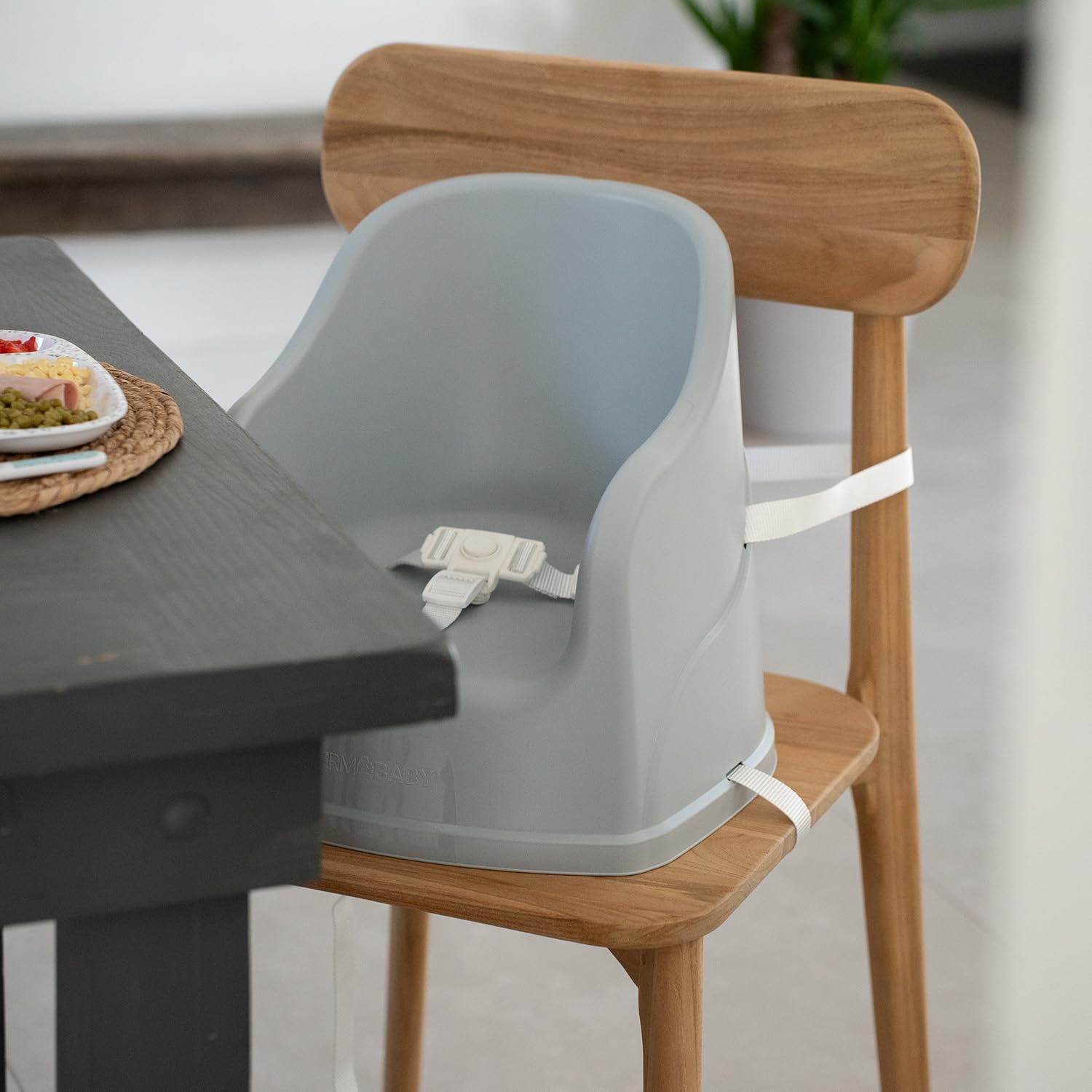 THERMOBABY - Krzesło TUDI - od 6 do 36 miesięcy (lub do 15 Kg) - Wygodne - Kompaktowe - Szare - Wyprodukowano we Francji