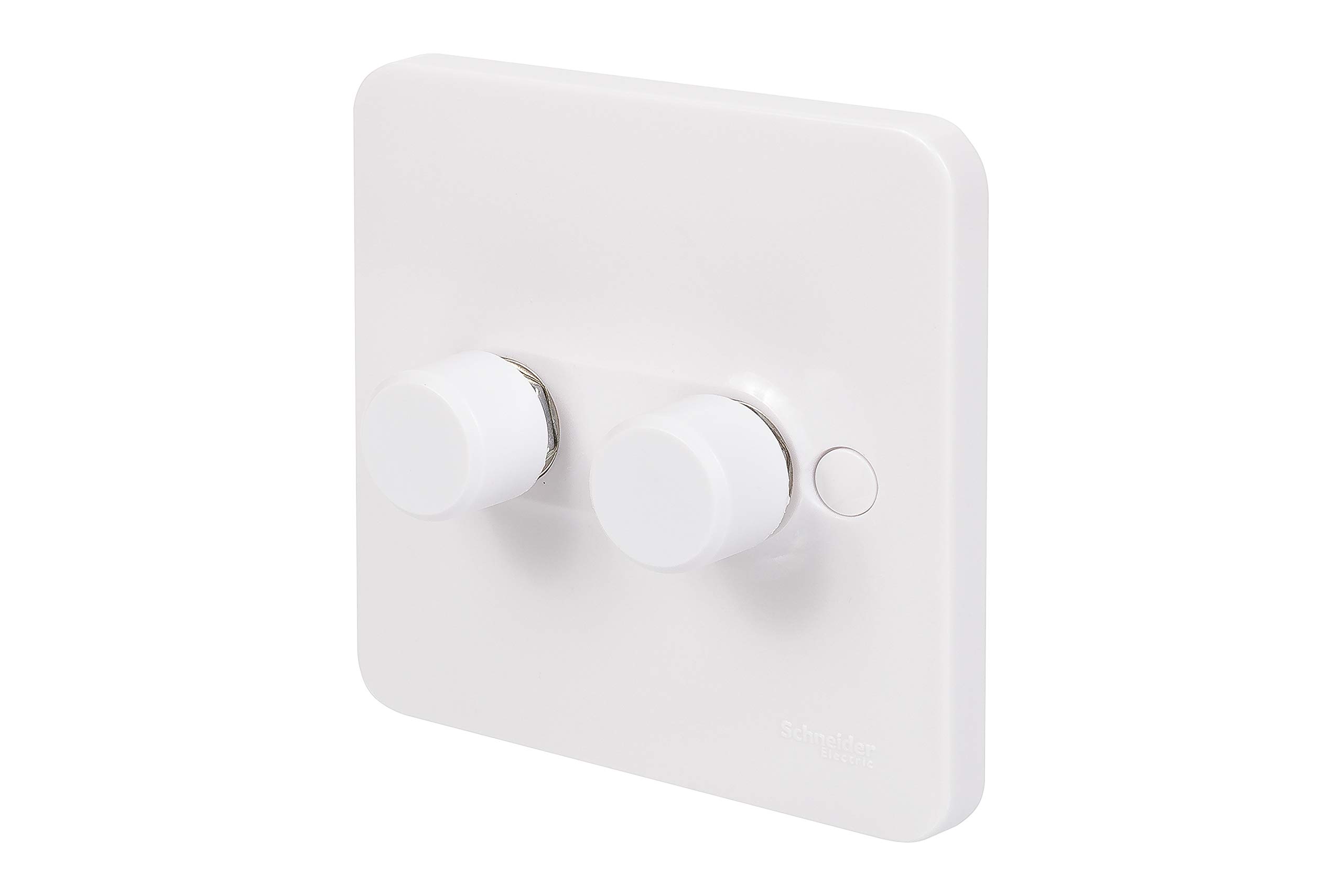 Schneider Electric lisse double Variateur d'intensité 2 voies 250 W/250va, Blanc